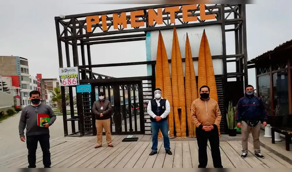 Autoridades locales implementan medidas sanitarias en muelle de Pimentel. (Foto: Gerencia de Comercio y Turismo)
