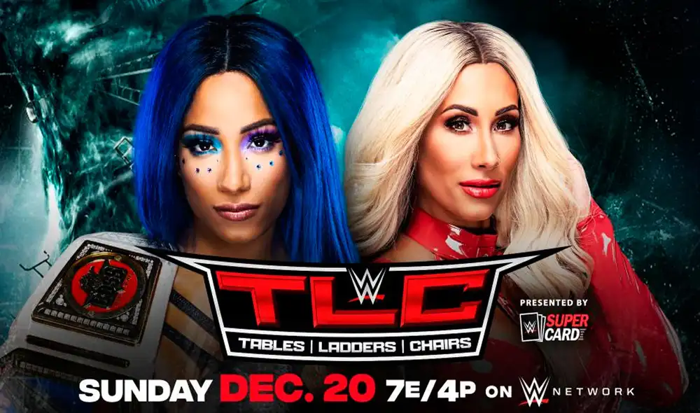 Sasha Banks (c) vs. Carmella luchan este domingo en TLC 2020. Foto: WWE