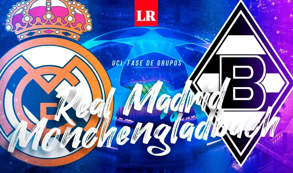 Real Madrid y Borussia Monchengladbach juegan este miércoles por el grupo B de la Champions League. Foto: composición de Fabrizio Oviedo Real Madrid y Borussia Monchengladbach juegan este miércoles por el grupo B de la Champions League. Foto: composición de Fabrizio Oviedo