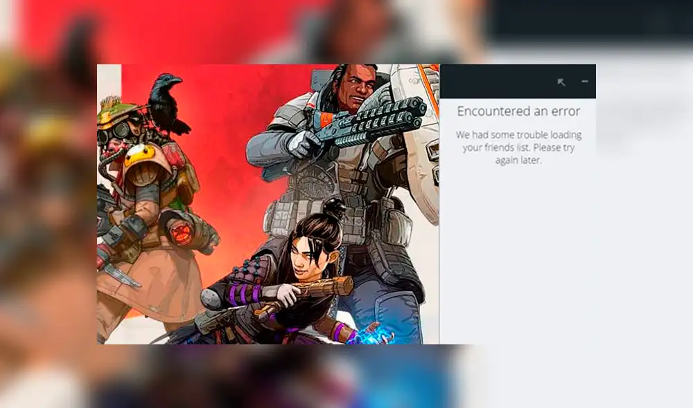 Error de conexión en Origin impide jugar Apex Legends con amigos