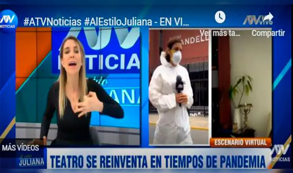 Juliana Oxenford se muestra a favor de los artistas peruanos durante la crisis del coronavirus. Foto: Captura Juliana Oxenford se muestra a favor de los artistas peruanos durante la crisis del coronavirus. Foto: Captura