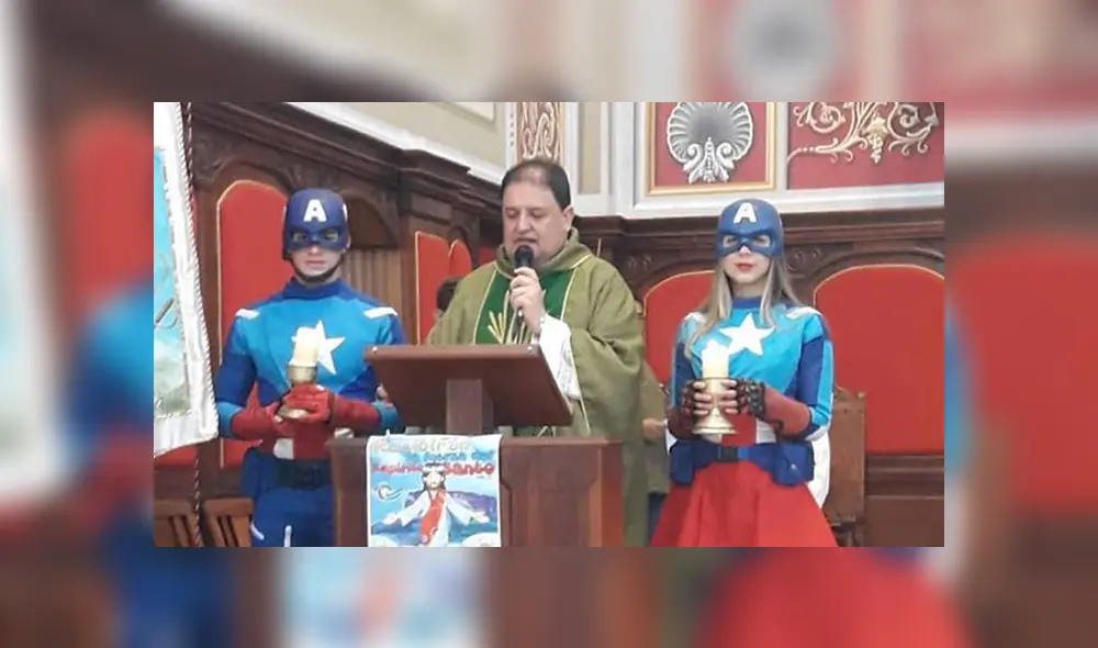 Facebook viral: sacerdote venezolano disfrazó a sus monaguillos como el ‘Capitán América’ por insólito motivo [FOTOS]