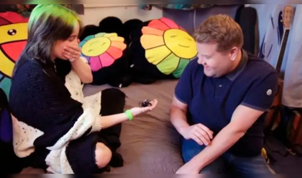 La cantante presentó a su araña y le jugó una cruel broma a James Corden. La cantante presentó a su araña y le jugó una cruel broma a James Corden.
