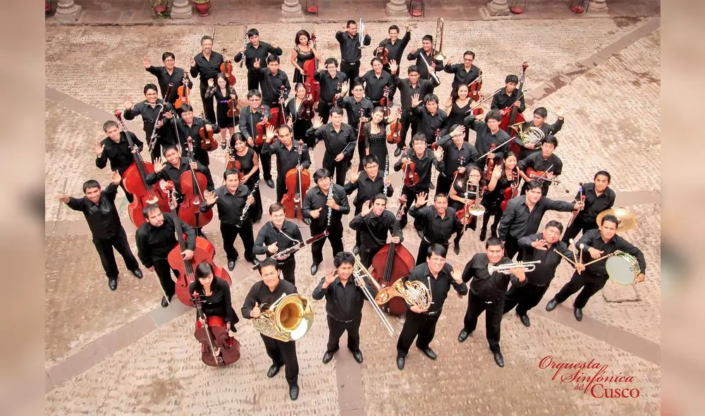 Orquesta Sinfónica del Cusco dirigida por Theo Tupayachi. Foto: Difusión.