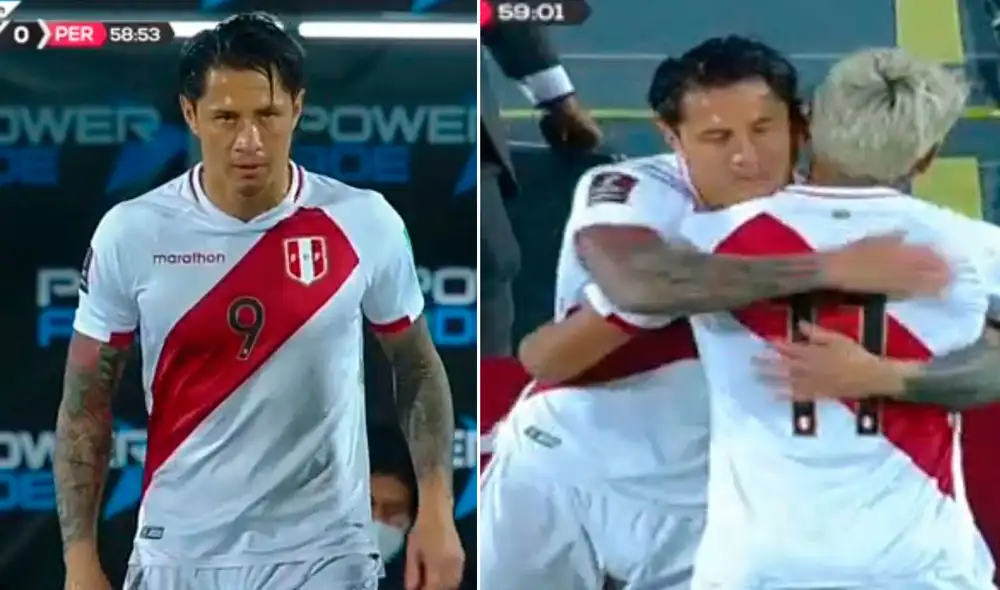 Gianluca Lapadula ingresó por Ruidiaz en el segundo tiempo. Foto: captura Movistar Deportes