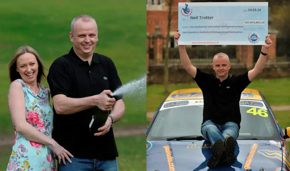 “Pasar de tener que trabajar a no tener que trabajar más. Fue algo bastante extraño a lo que adaptarse", declaró Neil Trotter. Foto: composición LR/The Sun “Pasar de tener que trabajar a no tener que trabajar más. Fue algo bastante extraño a lo que adaptarse", declaró Neil Trotter. Foto: composición LR/The Sun