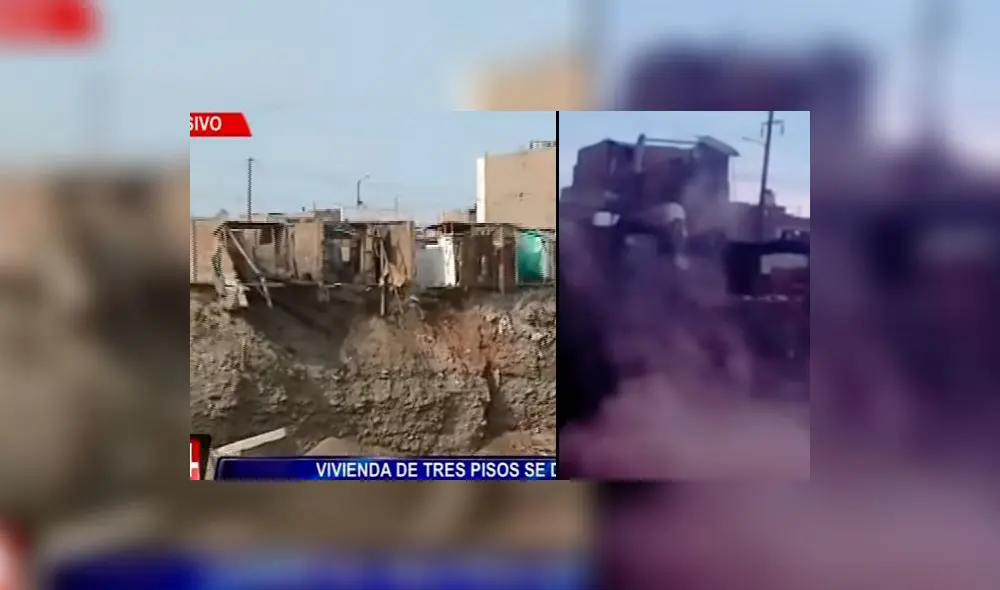 Otra casa construida al borde del río Rímac se desploma [VIDEO]