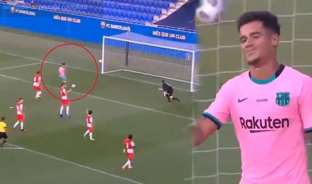 Coutinho anotó el primero gol de Barcelona. | Foto: captura Barcelona