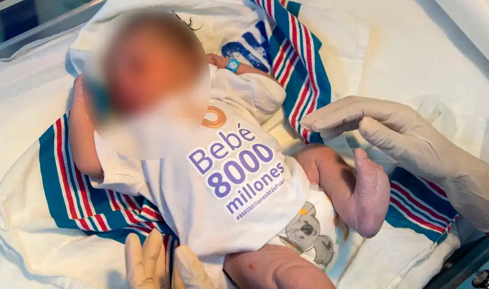 Damián, el habitante 8.000 millones del planeta. Foto: EFE Damián, el habitante 8.000 millones del planeta. Foto: EFE