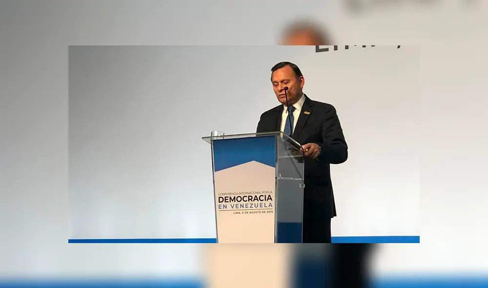 "Es momento de decisiones respecto a la situación en Venezuela. La indiferencia de la comunidad internacional no es una opción", afirmó Néstor Popolizio. (Foto: Carlos Viguria)