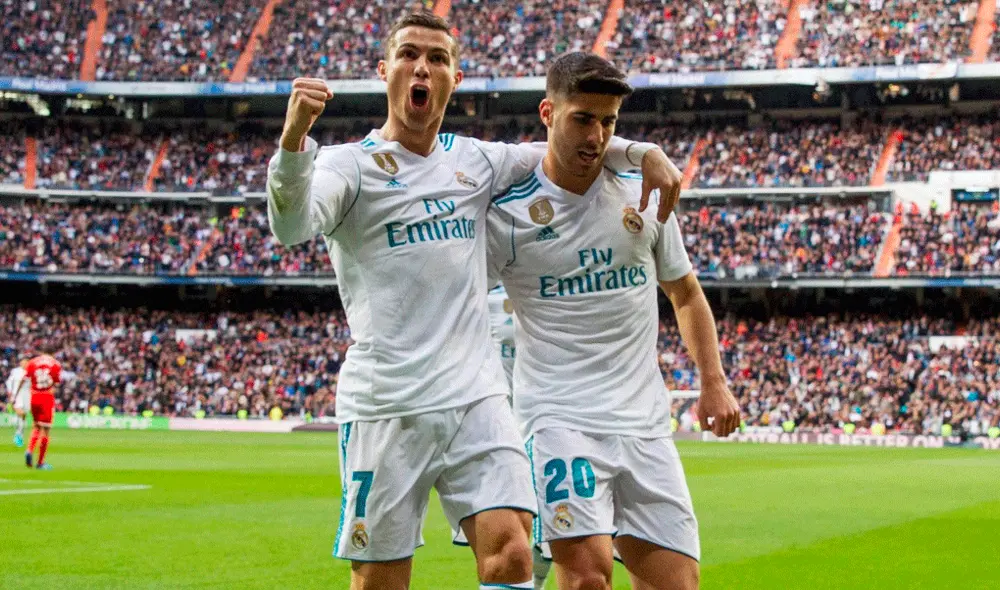 Cristiano Ronaldo envió un mensaje alentador a Marco Asensio, quien se lesionó y estará de baja al menos por seis meses. | Foto: EFE