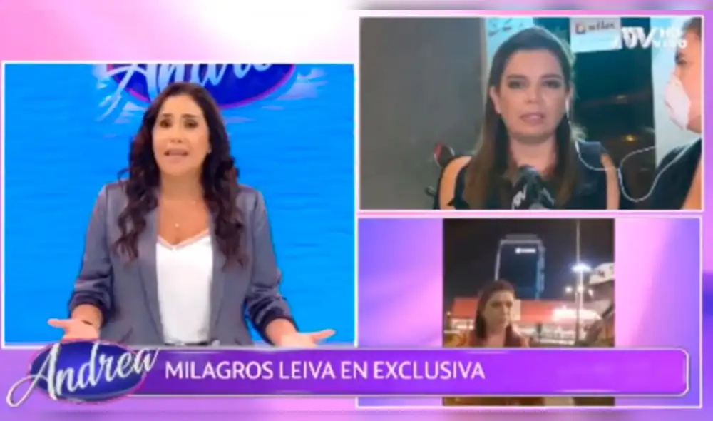 Milagros Leiva se ofusca con cuestionamientos de Andrea Llosa por detención en toque de queda. Foto: Captura Milagros Leiva se ofusca con cuestionamientos de Andrea Llosa por detención en toque de queda. Foto: Captura