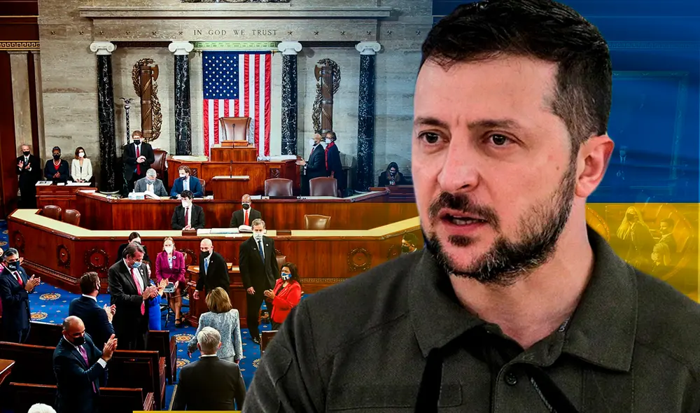 Zelenski pidió más ayuda al Congreso de EE.UU. Foto: composición LR/EFE Zelenski pidió más ayuda al Congreso de EE.UU. Foto: composición LR/EFE