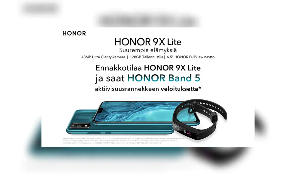 La preventa del Honor 9X Lite incluirá un brazalate Honor Band 5.