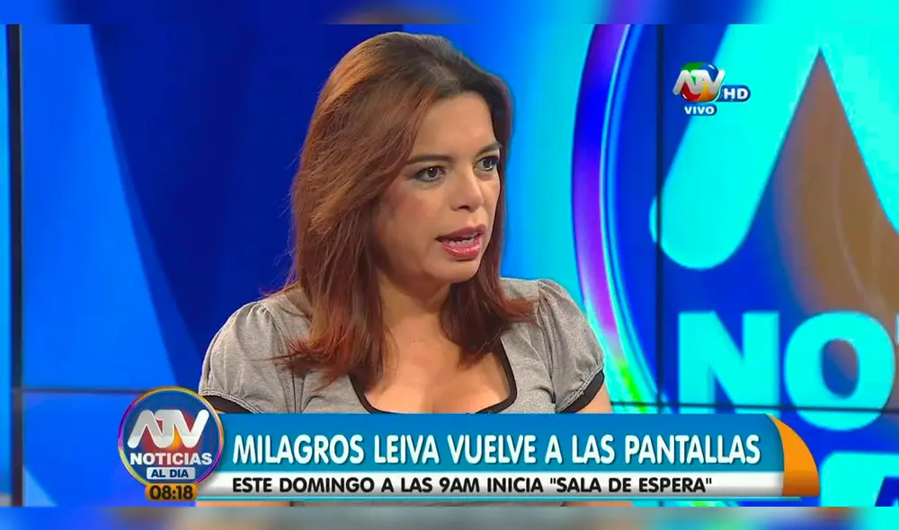 Milagros Leiva 'se asusta' por broma de mal gusto de su compañero de TV en vivo [VIDEO]