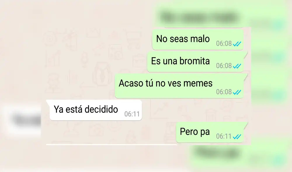 WhatsApp: La sorprendente reacción de un padre ante el "Cállese viejo lesbiano" de su hijo [FOTOS]
