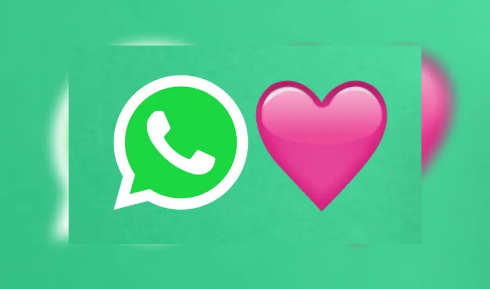 El emoji de WhatsApp del corazón rosa.