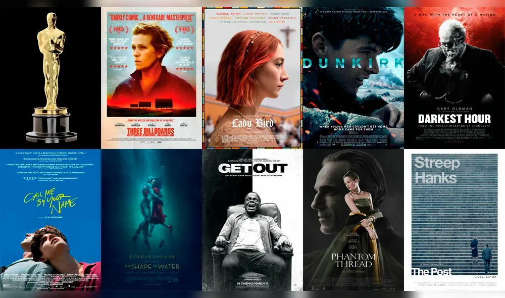 Oscar 2018: ¿En qué cines puedes ver las películas nominadas? Oscar 2018: ¿En qué cines puedes ver las películas nominadas?