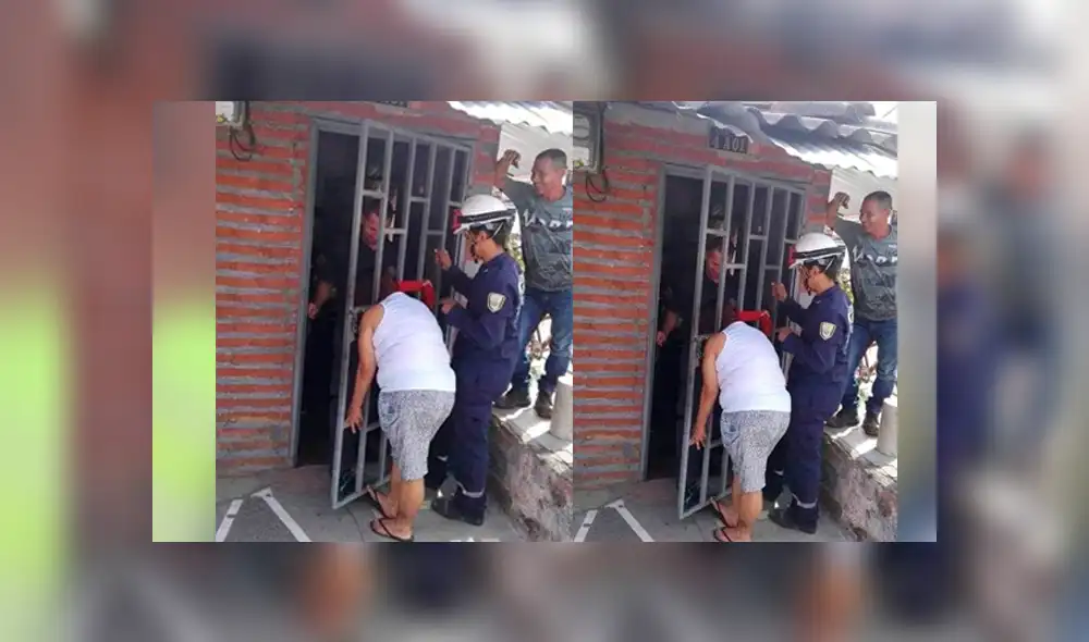 Facebook viral: Mujer atora su cabeza en una reja por ver qué hacía su vecina [FOTOS]