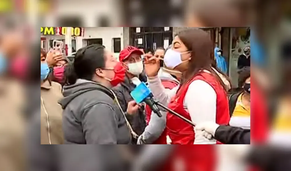 Fiscalizadora enfrenta a comerciante en San Martín de Porres. Créditos: Captura Latina.