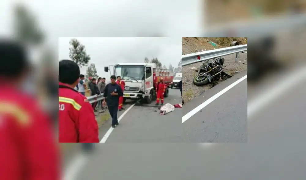 Cajamarca: pareja muere tras choque de camión y moto