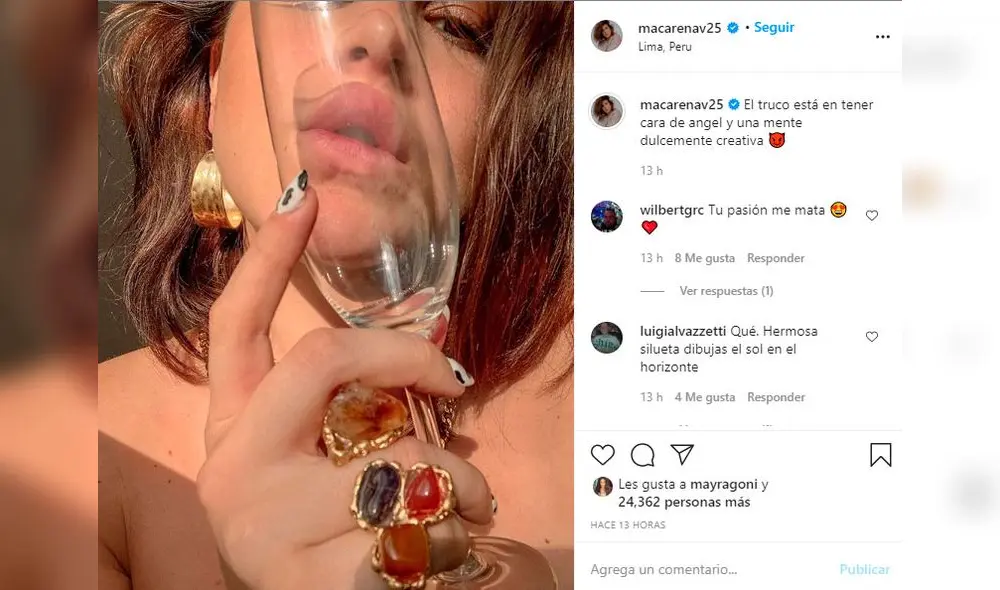 Foto captura: Macarena Vélez Instagram Foto captura: Macarena Vélez Instagram
