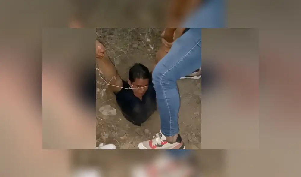 Un joven rescató a unos cachorros que estaban enterrados varios metros. Foto: Facebook
