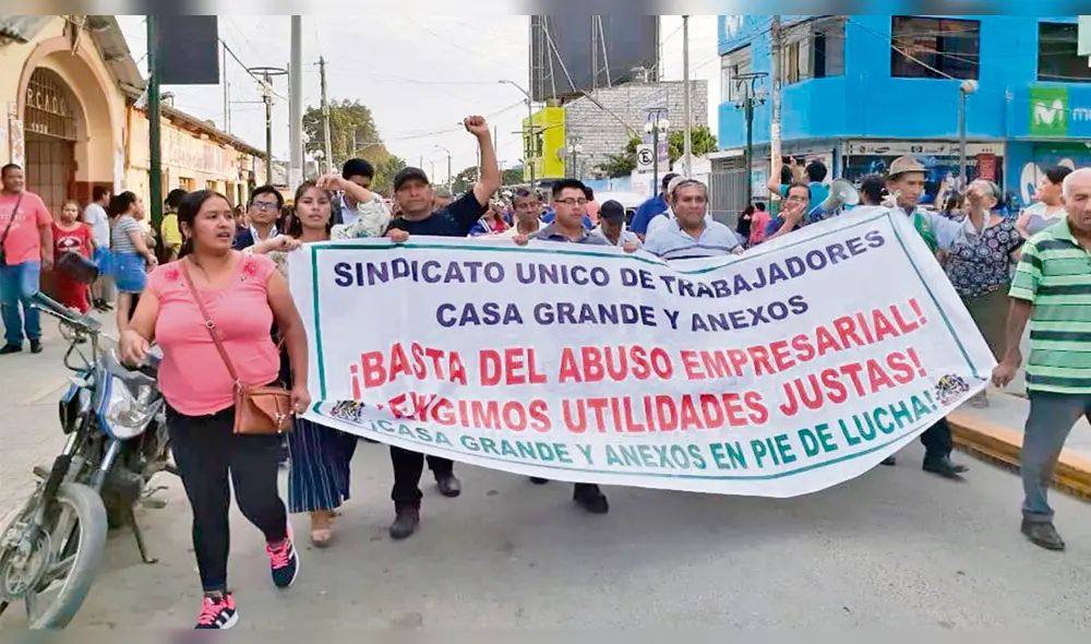 El martes. Hubo protesta en Casa Grande, ayer en Trujillo.