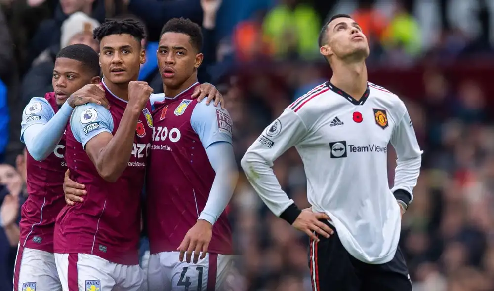 Lo sufrió. CR7 tuvo una chance de gol pero no anotó. Aston Villa ganó en el debut de Emery. Foto: composición/EFE Lo sufrió. CR7 tuvo una chance de gol pero no anotó. Aston Villa ganó en el debut de Emery. Foto: composición/EFE