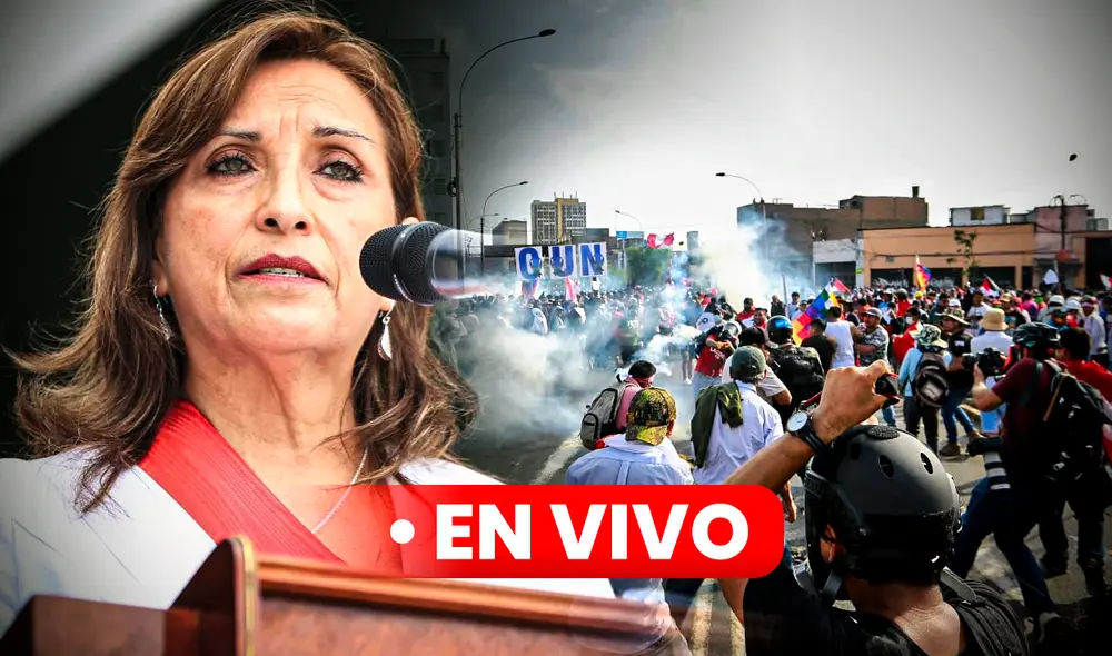 Marcha hacia Lima se desarrolla este jueves 19 de enero. Foto: composición Gerson Cardoso/La República Marcha hacia Lima se desarrolla este jueves 19 de enero. Foto: composición Gerson Cardoso/La República