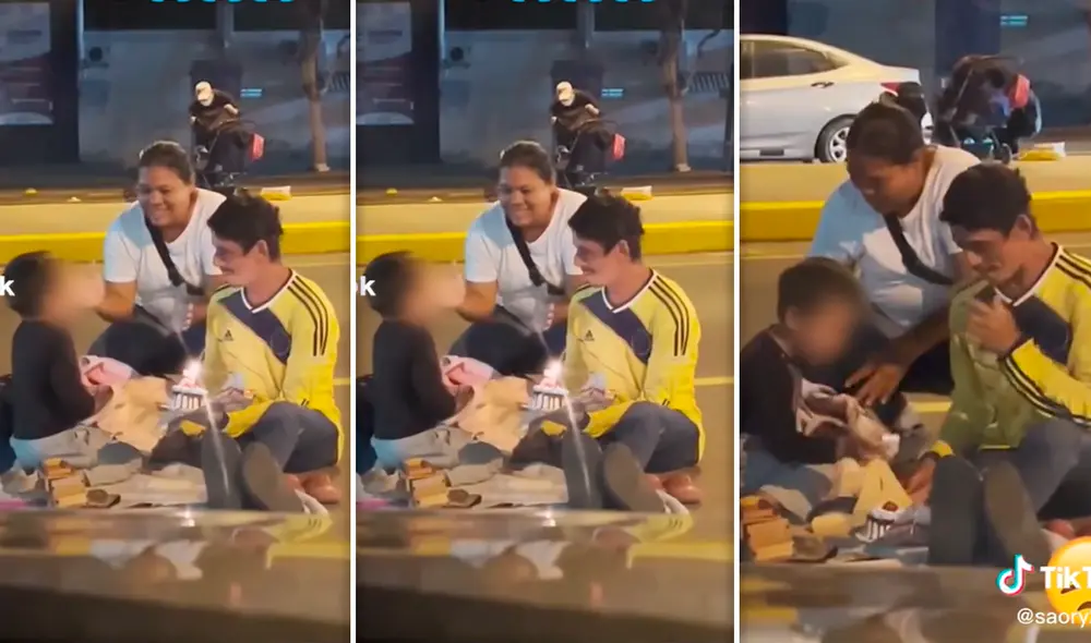 Madre festeja el cumpleaños de su hijo con una pequeña torta en la calle y escena se vuelve viral Madre festeja el cumpleaños de su hijo con una pequeña torta en la calle y escena se vuelve viral