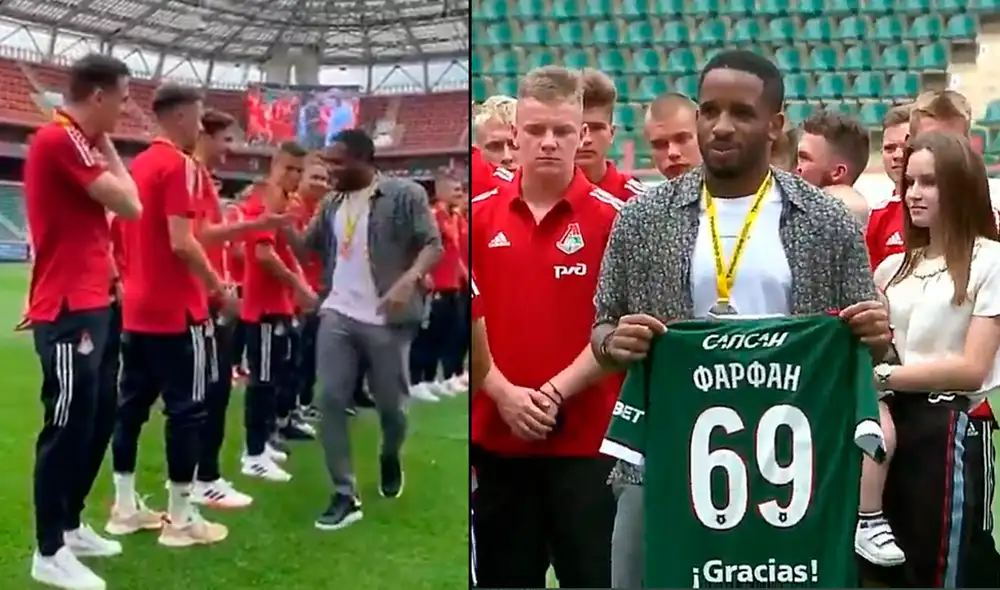 Jefferson Farfán es despedido como un rey en Lokomotiv Moscú. Captura video Lokomotiv