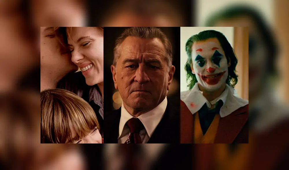 "Jocker", "Historia de un matrimonio" y "El irlandés" están nominados a mejor películos en los Oscar 2020 . Foto: Composición "Jocker", "Historia de un matrimonio" y "El irlandés" están nominados a mejor películos en los Oscar 2020 . Foto: Composición