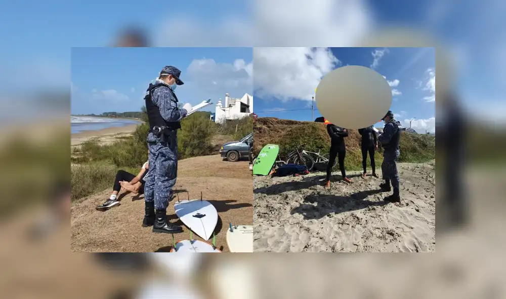 La mujer había publicado fotografías de surfistas que fueron intervenidos por no cumplir con la cuarentena. (Foto: Facebook)