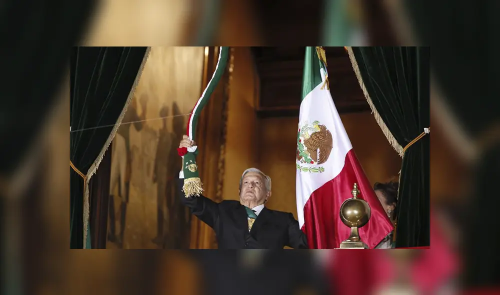 López Obrador dio su segundo grito de Independencia. Foto: EFE