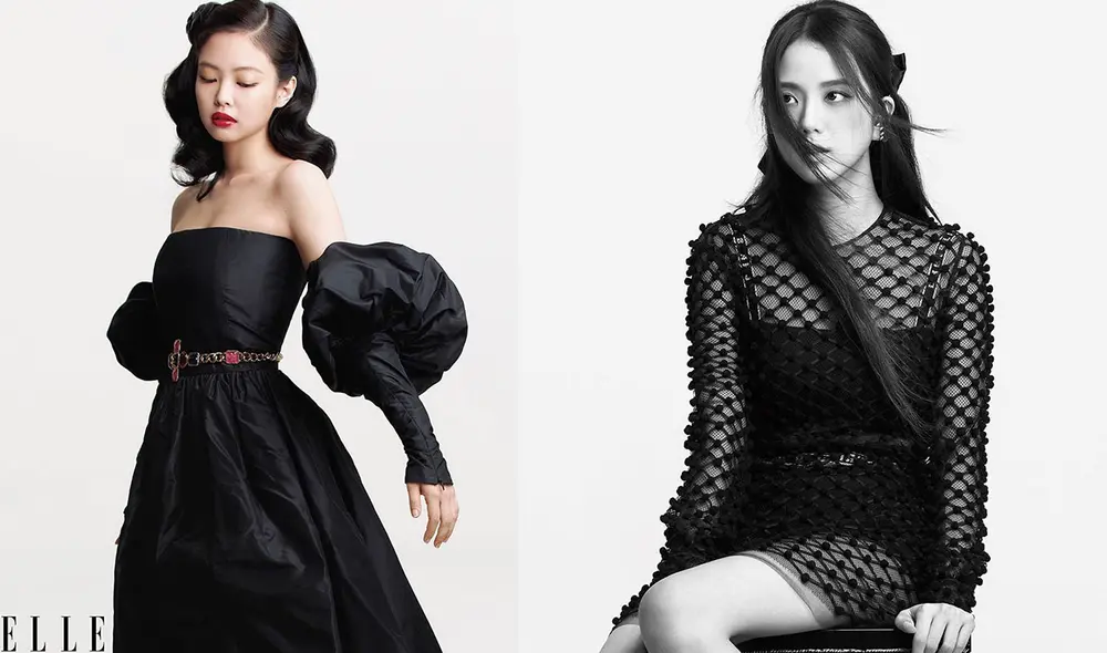 Jennie y Jisoo de BLACKPINK en revista estadounidense. Créditos ELLE US.