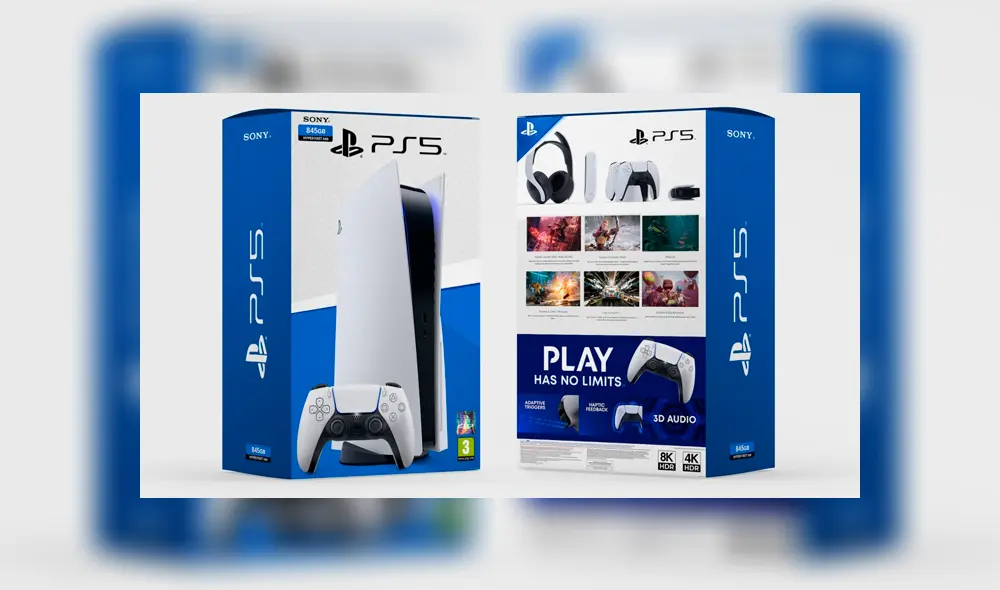 Así lucirá la caja de PS5, consola que llegará acompañada de un parante. Foto: Daniel Ahmad.