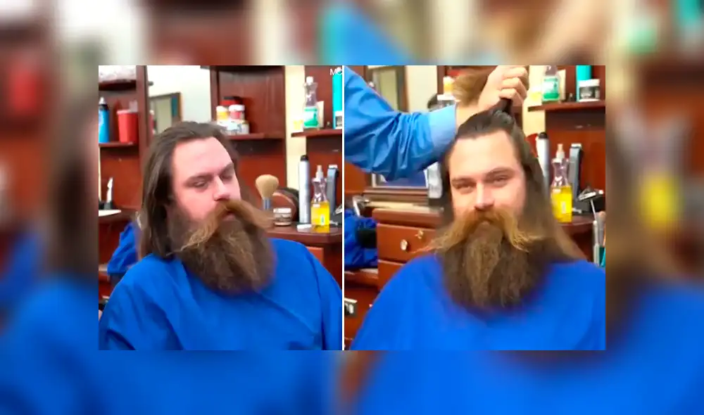 Facebook viral: ‘barber shop’ hace drástico cambio de look a hombre que no se cortaba el pelo en años [VIDEO]