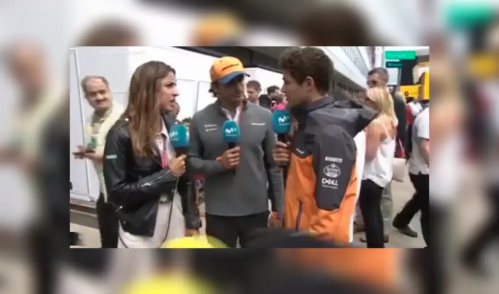 Daniel Ricciardo interrumpió una entrevista a Carlos Sainz para trolearlo de la peor forma.