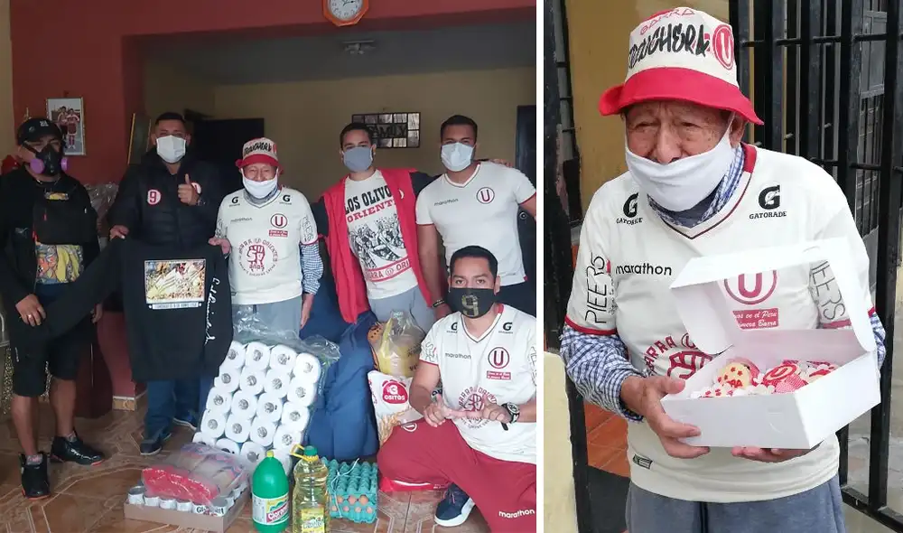 Grupo de hinchas apoyan a persona vulnerable de coronavirus. | Foto: Twitter de Barra Oriente Grupo de hinchas apoyan a persona vulnerable de coronavirus. | Foto: Twitter de Barra Oriente