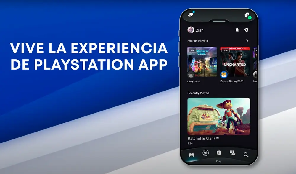 La PlayStation App ahora permitirá iniciar juegos en tu PS5 de forma remota y chat de voz grupal de hasta 15 personas. Foto: Sony