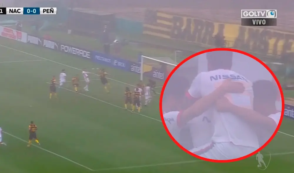 El delantero argentino marcó el primero para el 'Decano' en el clásico de Uruguay. Foto: Captura/Gol TV El delantero argentino marcó el primero para el 'Decano' en el clásico de Uruguay. Foto: Captura/Gol TV