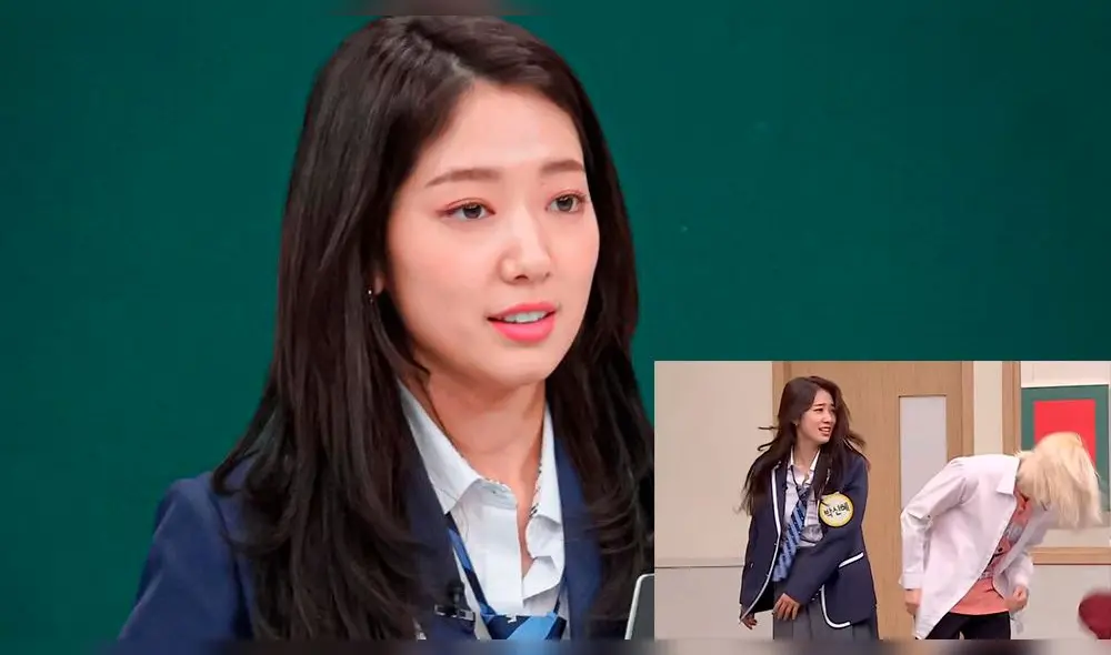 Park Shin Hye en Knowing bros: actriz "golpea" a Heechul de SUPER JUNIOR.