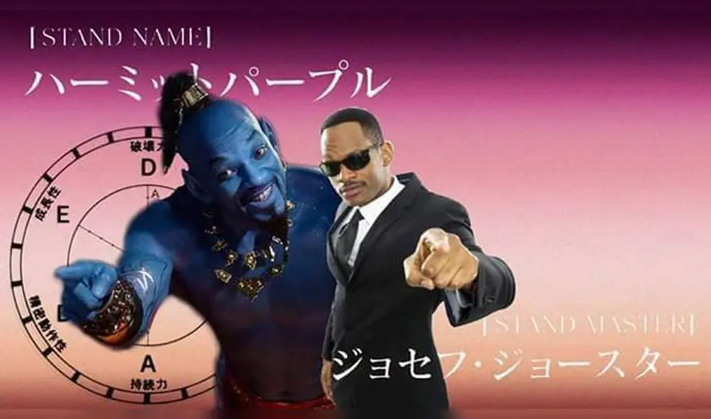 Aladdin: fans de jojo’s crean geniales memes en referencia a la apariencia de Will Smith