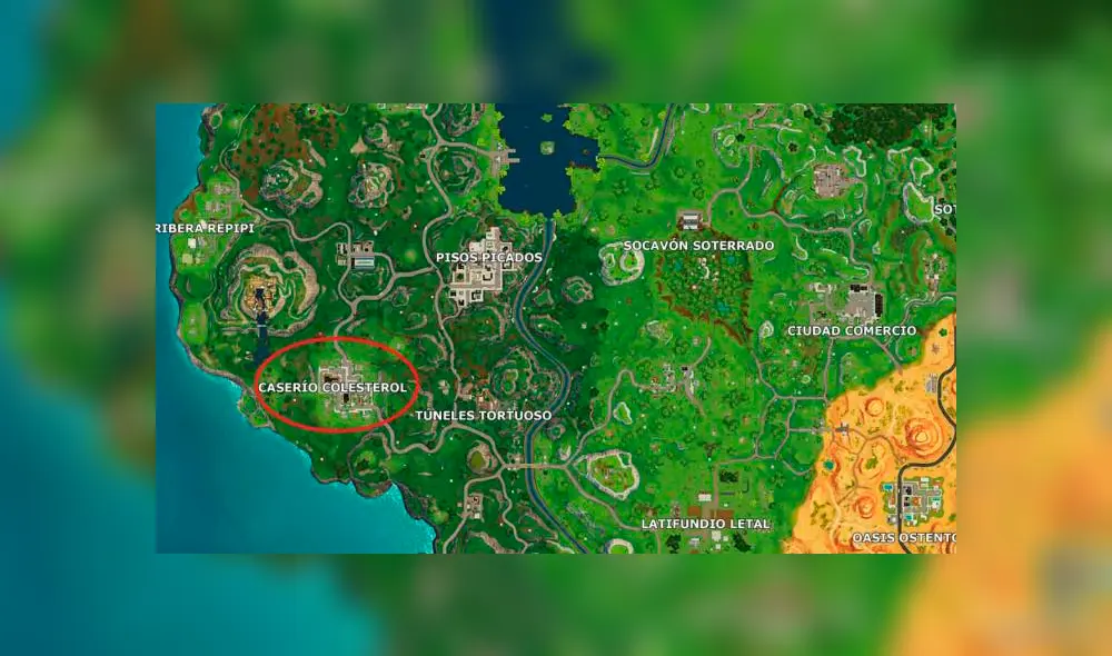 El mapa de la temporada 11 de Fortnite que necesitas para los desafíos de Mar Adentro del Capítulo 2.