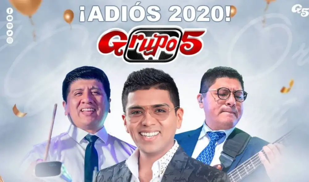 Grupo 5 presentará lo mejor de su música en concierto virtual por Año Nuevo. Foto: Instagram Grupo 5 presentará lo mejor de su música en concierto virtual por Año Nuevo. Foto: Instagram