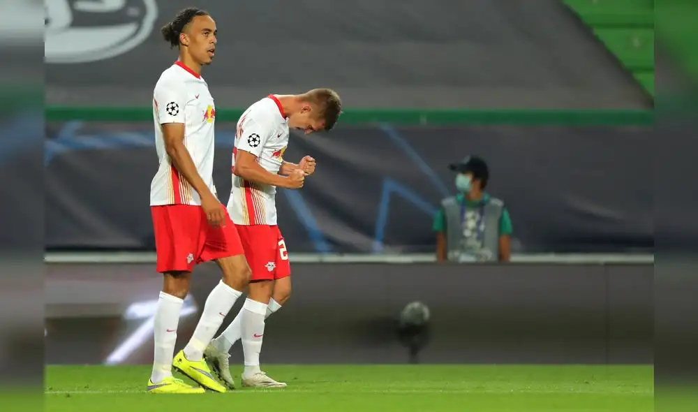 Gol Olmo en el Atlético Madrid vs. Leipzig por la Champions League. Foto: AFP