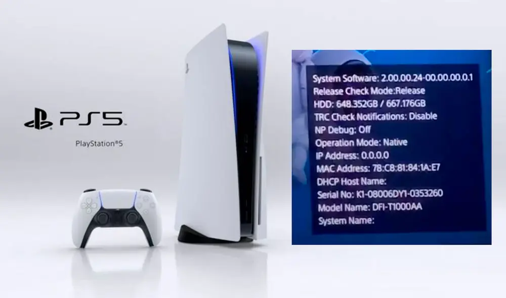 Sony publicitó la consola con 825 GB, pero, al parecer, el tamaño real y utilizable sería mucho menor. Foto: Sony/Twitter