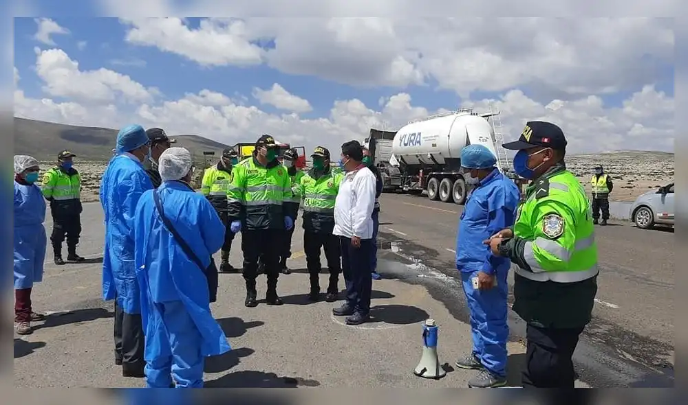 Punto de control fue instalado en el centro poblado de Imata, que divide ambas regiones. Punto de control fue instalado en el centro poblado de Imata, que divide ambas regiones.
