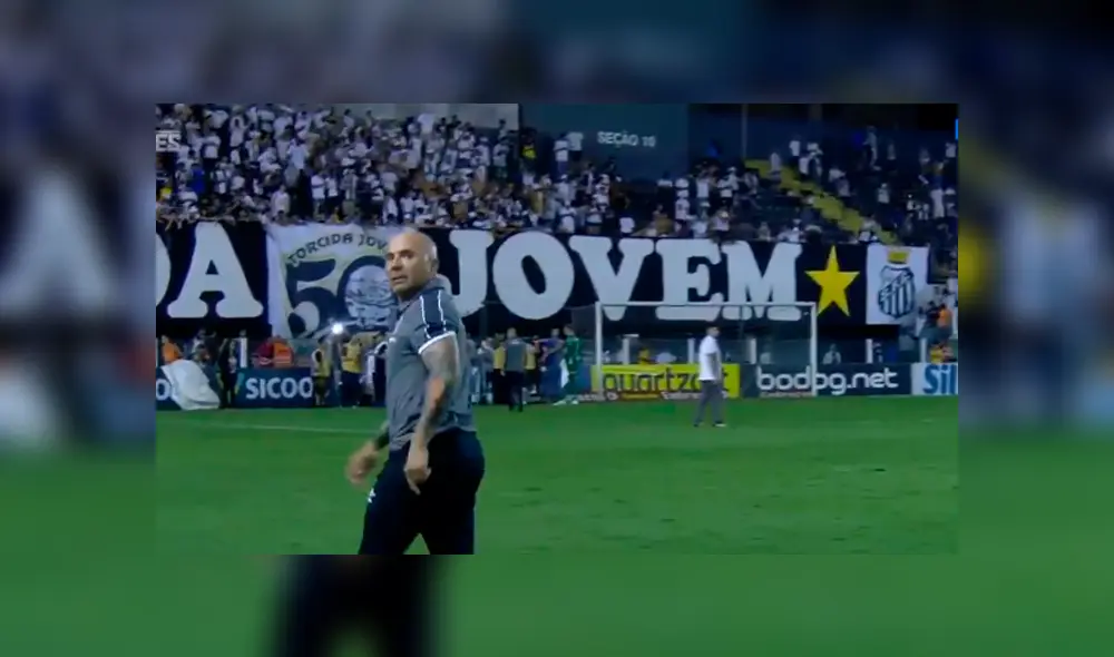 Sampaoli insulta a hincha de Santos FC. Foto: Captura/Sport TV